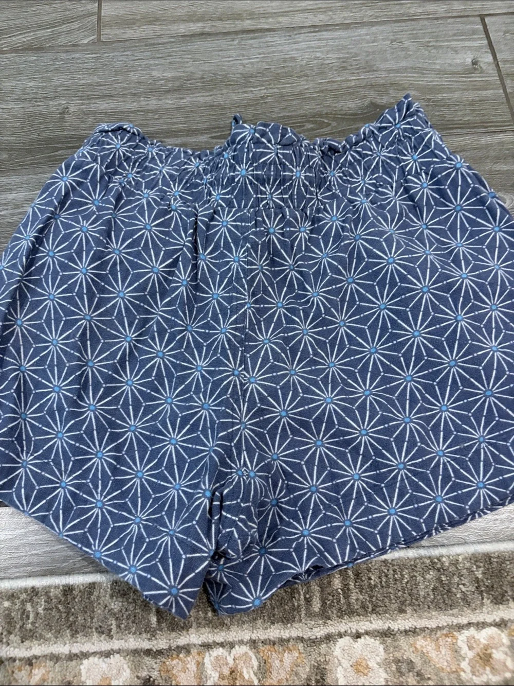 a new day Navy Blue Floral Geometric Drawstring Shorts